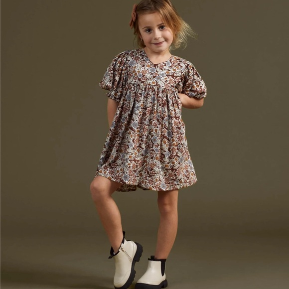 Rylee and Cru Jolene Dress Autumn Bloom Girls 8-9 9-10 - Picture 2 of 6